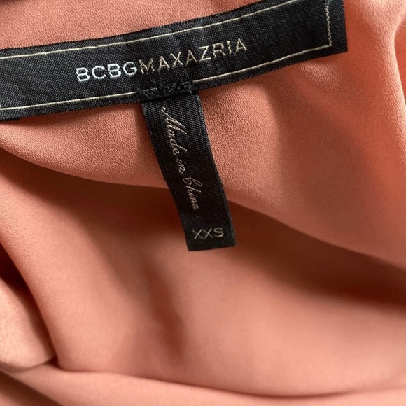 BCBG Maxazria Trar Peach Suede Asymmetrical Dress - Picture 12 of 12